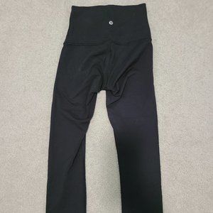 Lululemon Wunder Under High-Rise Black Crop Tights 23"